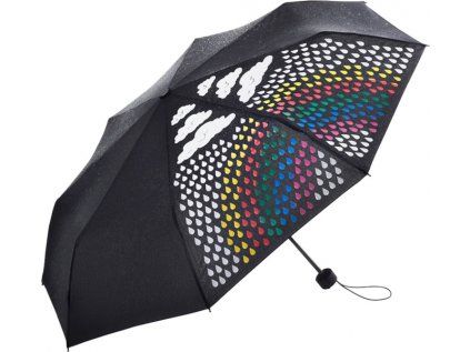 FARE dámský skládací deštník Colormagic MINI černý 5042