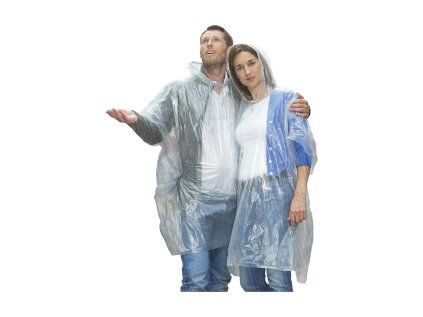 FESTIVAL - pohotovostní pončo pláštěnka TRANSPARENT