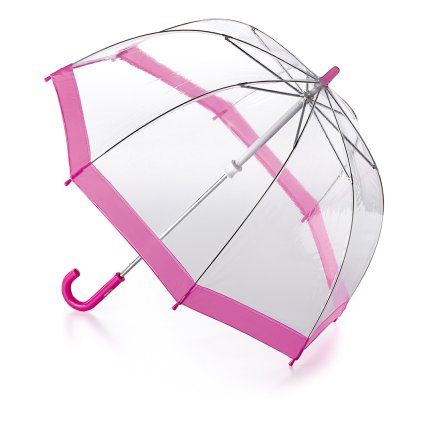 Fulton dětský průhledný holový deštník Funbrella 2 PINK C603